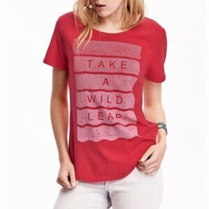 NEW Old Navy Red White Halftone Graphic Tee Size XS